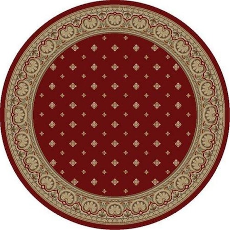 Concord Global 5 ft. 3 in. Ankara Pin Dot - Round, Red 63000
